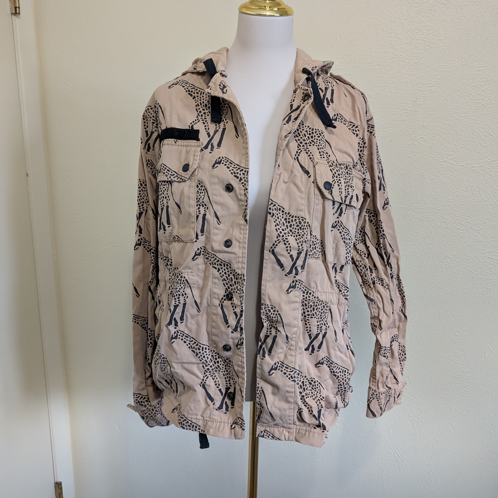 Giraffe Print Beige Jacket